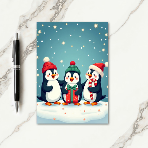Cheerful Birds Christmas Card