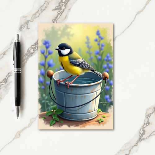 Cheerful Birthday Bird Card