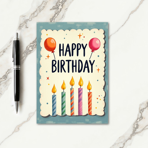 Cheerful Birthday Border Card