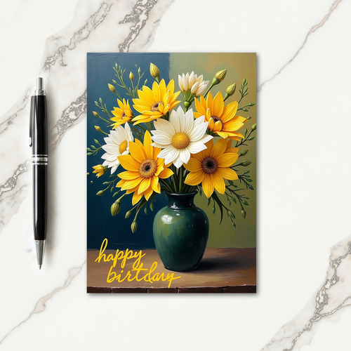 Cheerful Birthday Flower Card