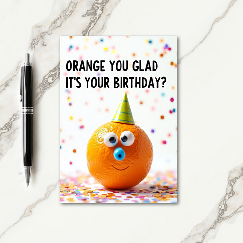Cheerful Birthday Fruit Character Card