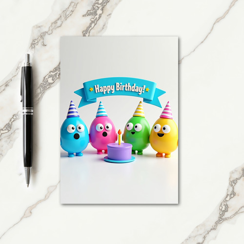 Cheerful Birthday Plump Friends Card