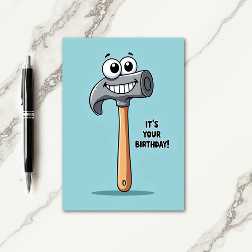 Cheerful Birthday Tool Character Card