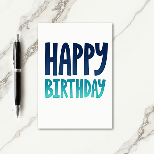 Cheerful Blue Gradient Card