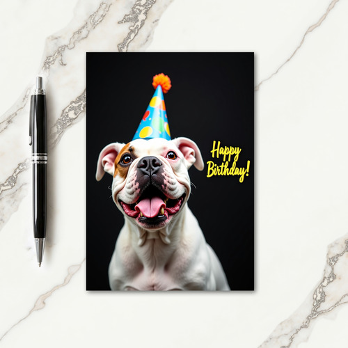Cheerful Bulldog Birthday Card