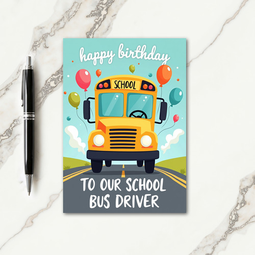 Cheerful Bus Journey Card