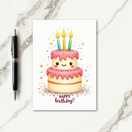 Cheerful Cake Birthday Card