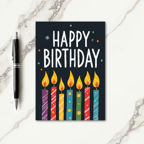 Cheerful Candle Art Card