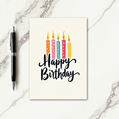 Cheerful Candle Birthday Card