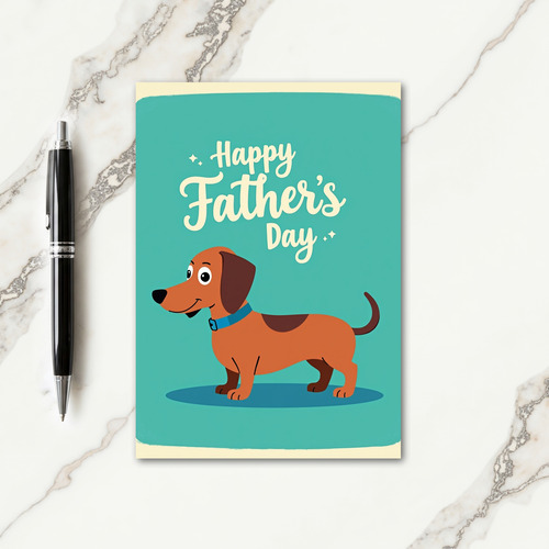 Cheerful Canine Fathers Day Card