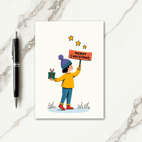 Cheerful Child Christmas Card
