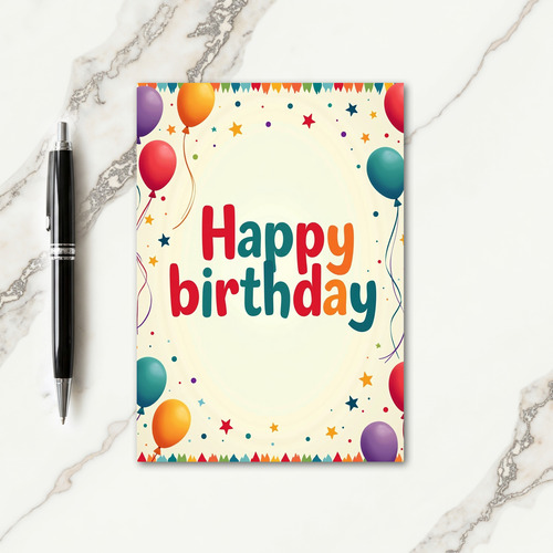 Cheerful Colors Birthday Card
