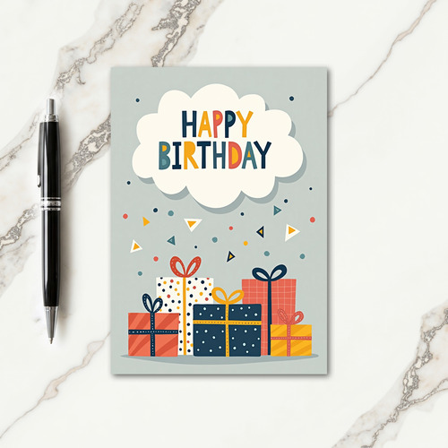 Cheerful Confetti Birthday Card