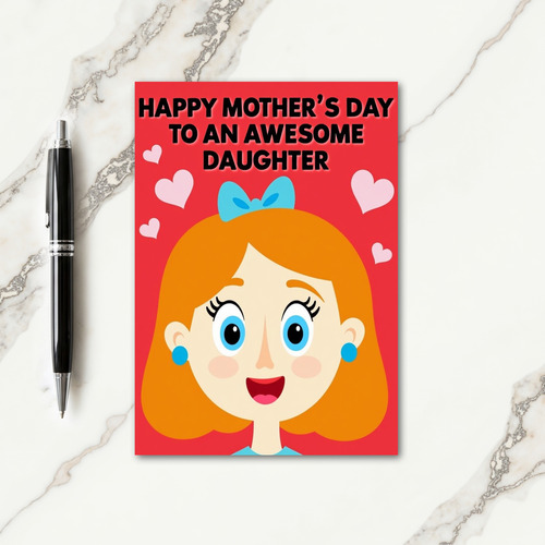 Cheerful Daughter Day Greeting Card