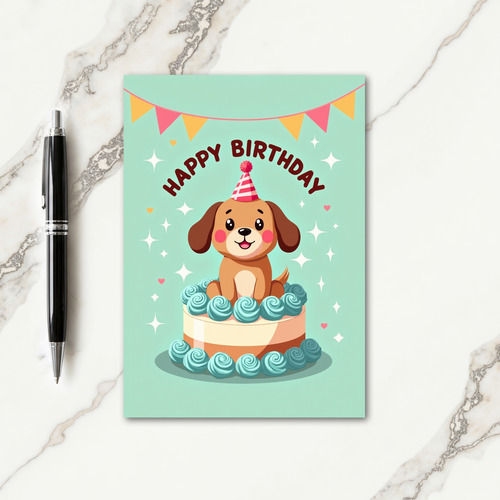 Cheerful Dog Birthday Card