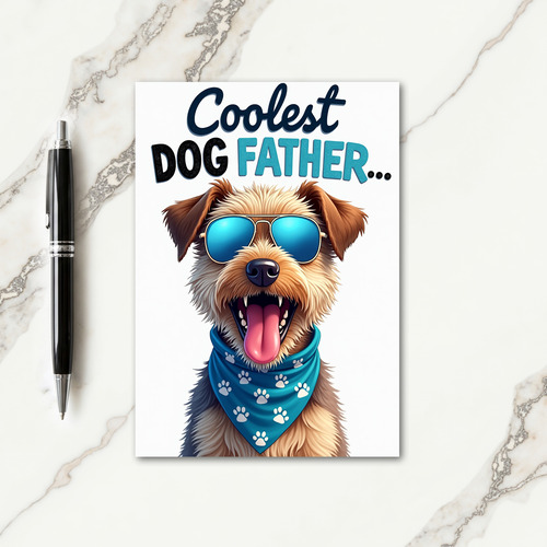 Cheerful Dog Fathers Day Card