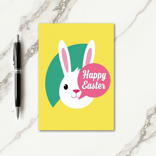Cheerful Easter Faux Gold Foil Card