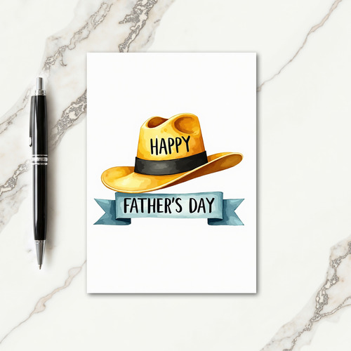 Cheerful Fathers Day Banner Card