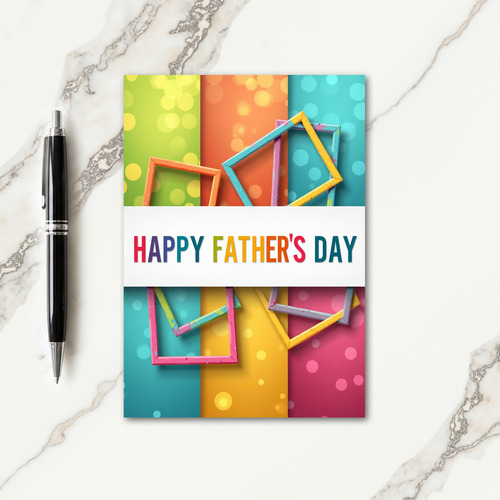 Cheerful Fathers Day Color Card