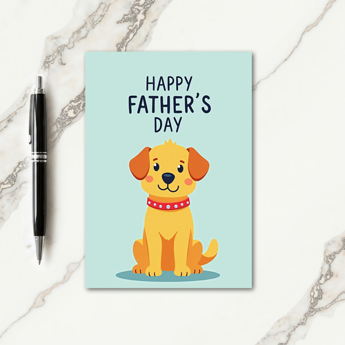 Cheerful Fathers Day Dog Card