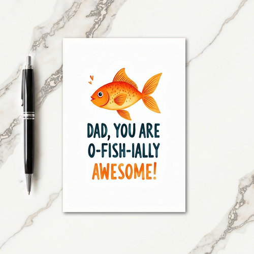 Cheerful Fish Fathers Day Card
