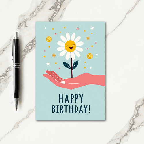 Cheerful Floral Hand Card