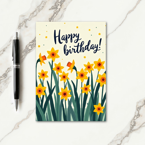 Cheerful Flower Art Card
