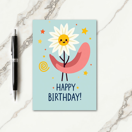 Cheerful Flower Birthday Card