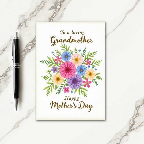 Cheerful Flower Mothers Card