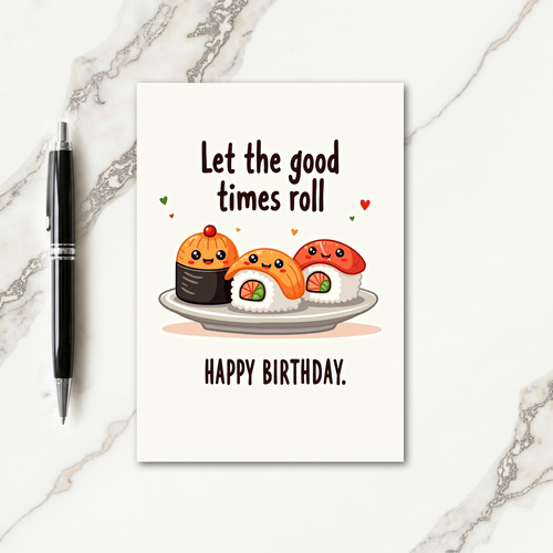 Cheerful Food Birthday Card