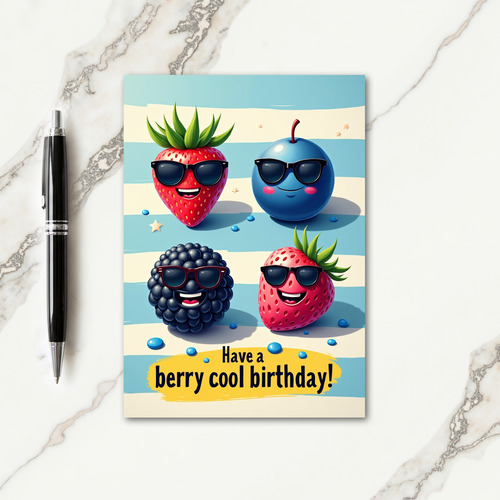 Cheerful Fruit Birthday Card