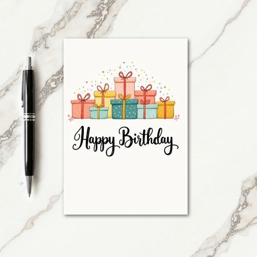 Cheerful Gifts Birthday Card