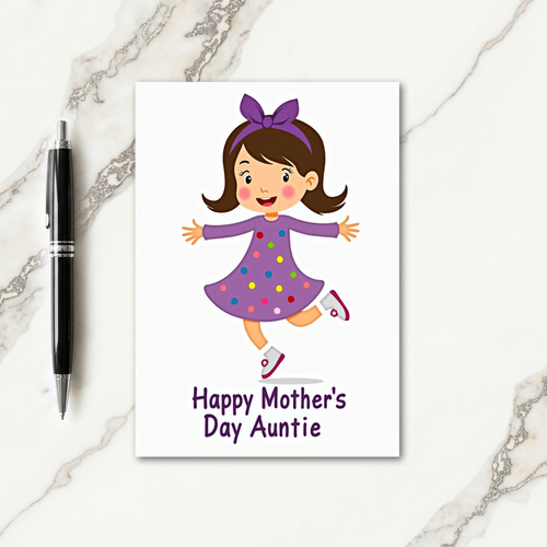 Cheerful Girl Mothers Day Card