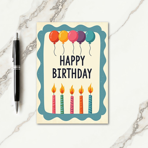 Cheerful Glowing Birthday Card