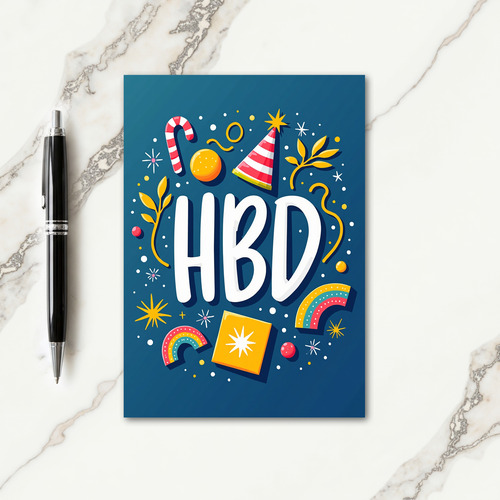 Cheerful Graphic Birthday Card