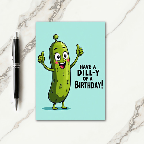 Cheerful Green Fruit Birthday Card