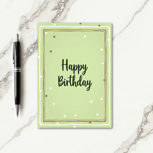 Cheerful Green Script Card
