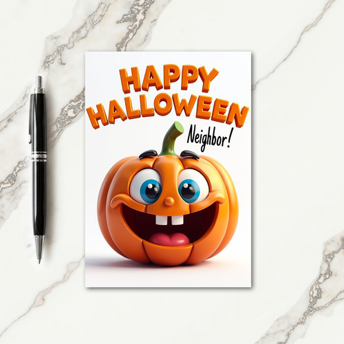 Cheerful Halloween Neighbor Card thumbnail