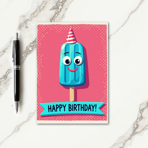 Cheerful Ice Pop Birthday Card