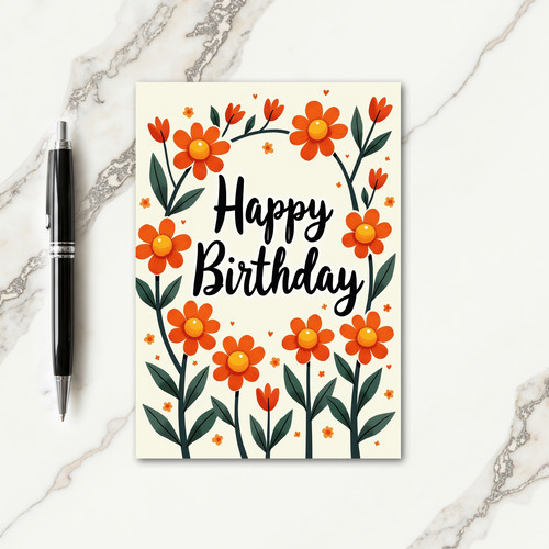Cheerful Illustrated Birthday Card