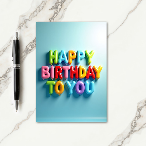 Cheerful Inflatable Birthday Card