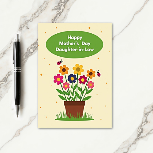 Cheerful Moms Day Bouquet Card