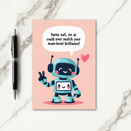 Cheerful Mothers Day Automaton Card