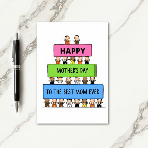 Cheerful Mothers Day Blocks Card