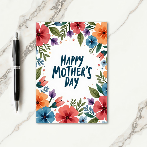 Cheerful Mothers Day Blooms Card