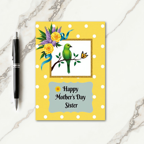 Cheerful Mothers Day Sister Card