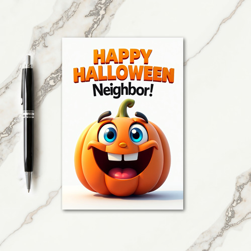 Cheerful Neighbor Halloween Card