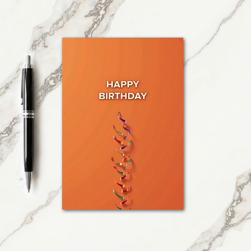 Cheerful Orange Birthday Card