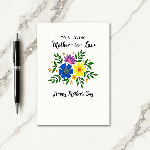 Cheerful Painted Flower Card