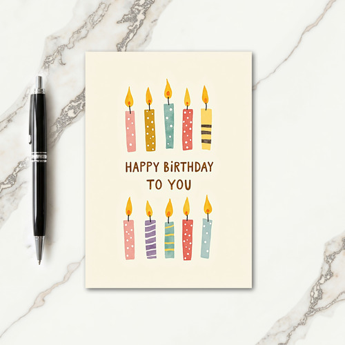 Cheerful Patterned Birthday Card